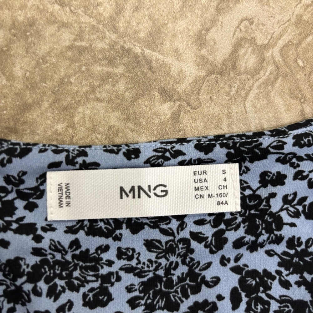 Mango‎ Printed Ruched Dress Size 4 - Picture 4 of 13